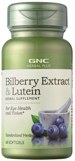 GNC 빌베리 추출물 & 루테인 소프트젤, 60정, 1개