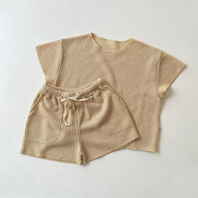 韓版嬰幼童寶寶針織居家服兩件套