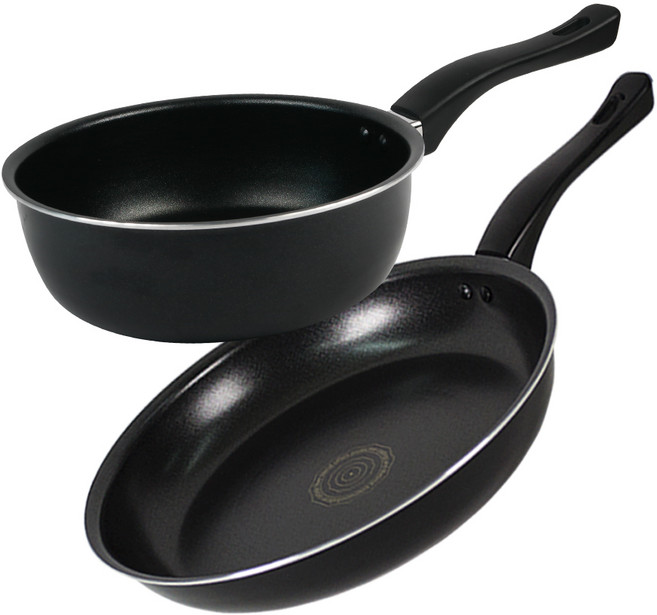 엠앤쿡 오스벨 후라이팬 궁중팬 세트, 블랙계열, 4)팬28+소테20, 1세트