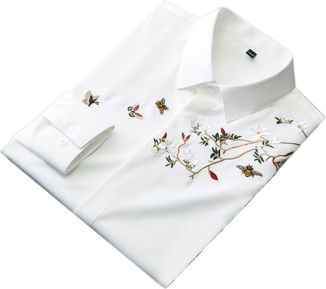 남자 긴팔 화려한 빅사이즈 셔츠 패션 자수 공연복 성인 대합창 무대복 뉴타임즈 12CW1502