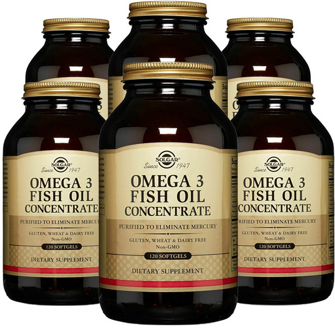 [정품 미국 배송] 솔가 오메가3 피쉬오일 농축 120정-6개(소프트젤) Solgar Omega3 Fish Oil Concentrate, 720정, 1세트
