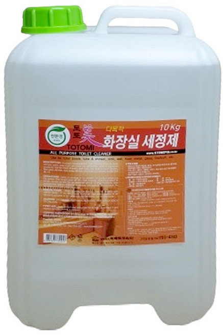 친환경 퍼펙트코리아 토토미 10L 친환경 화장실 세정제 욕실 타일 물때 찌든때 제거