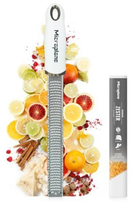 Microplane 마이크로플레인 제스터 그레이터 유럽 내수용 주방 강판 스테인리스 블레이드, 약 325 x 35 x 30 mm, 1개, 화이트