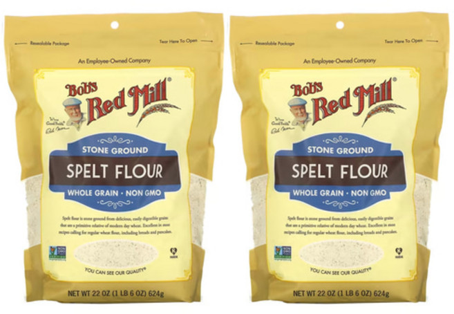 밥스레드밀 스펠트 플라어 밀가루 통곡물 홀 그레인 Spelt Flour 624g x2개