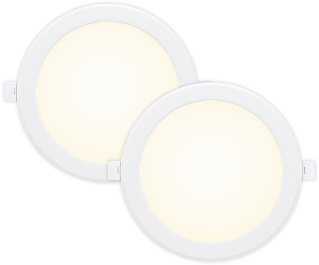 라인조명 LED 에코 6인치 다운라이트 (벌레유입방지/방습), 주백색(아이보리빛) 20W, 2개