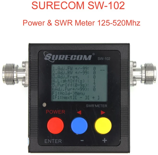 SW-102 디지털 안테나 전력 및 SWR 미터 VSWR 1.00-19.9 VHF/UHF 125-525MHz 양방향 라디오 햄 워키토키 도, 01 빠른, 03 SW-102 Standard