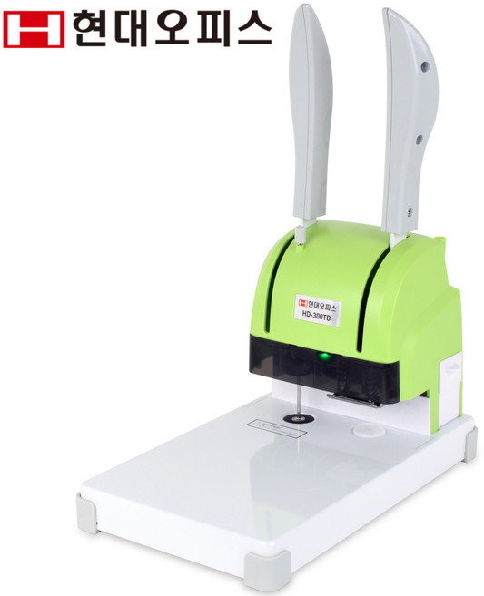현대오피스 페이퍼프랜드 열제본 1공 천공기 HD-300TB 300매 천공제본기 제본튜브 자동컷팅, 1개, 단품