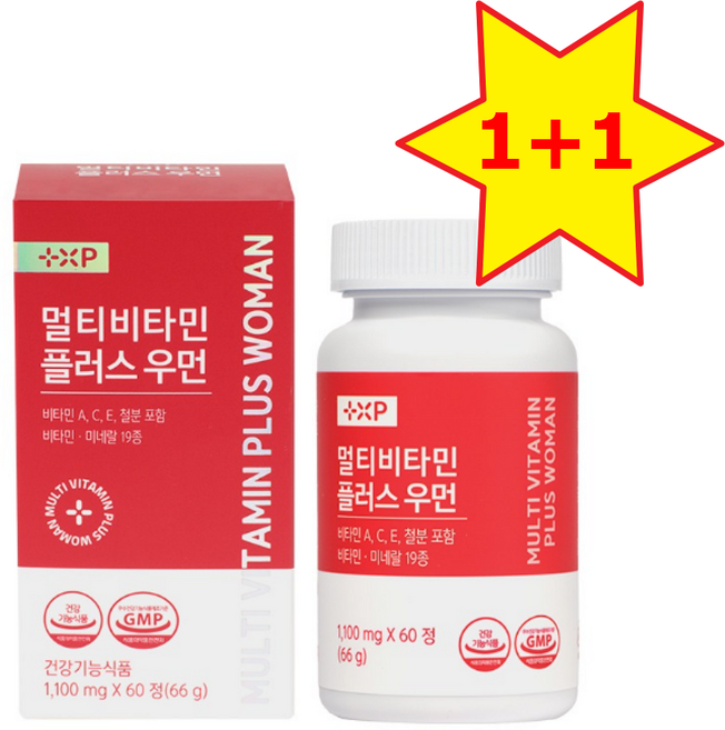 비타민하우스 멀티비타민 플러스 맨 60정 1+1, 2개