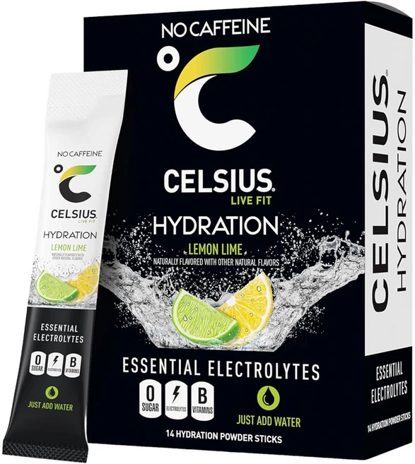 셀시어스 라이브 핏 하이드레이션 전해질 비타민 분말 무카페인 레몬 라임 14개입 1개 - 쿠팡