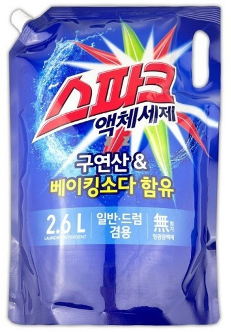 액상 겸용 빨래 세탁 2.6L 액체세제 일반드럼용, 1ml, 1개