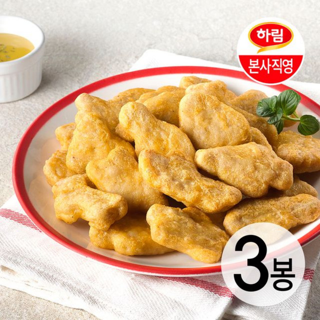 하림 프로라인 치킨너겟, 1kg, 3개