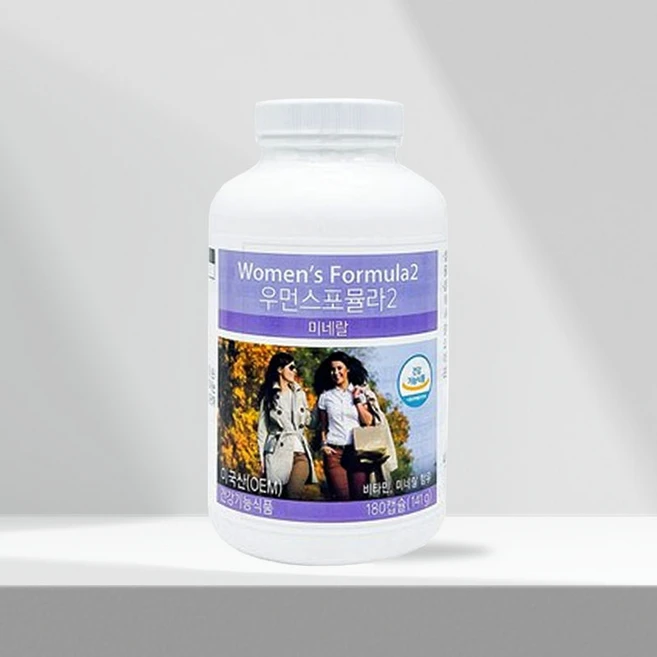유니시티 우먼스포뮬라2미네랄, 1개, 180정 - 쿠팡