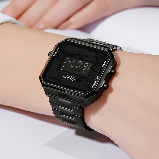 쥴리어스 뉴트로 마블 남성 여성 메탈 전자시계 JA-1347