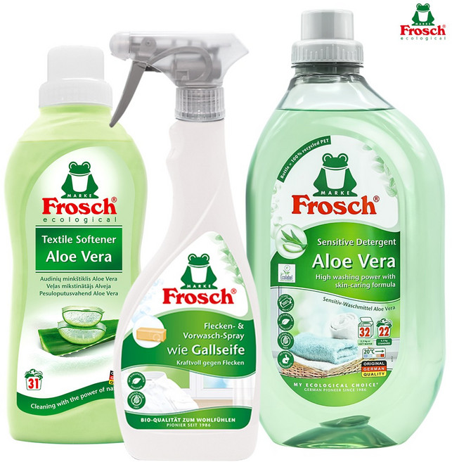 독일 프로쉬 세탁3종(알로에세탁+얼룩제거제+유연제), 1세트, 2.75L