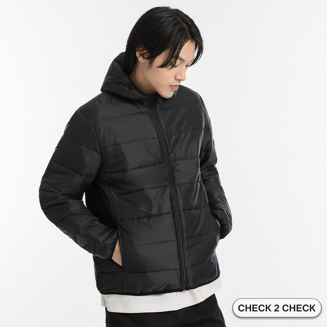 Check2Check 極輕羽絨棉連帽外套 保暖 防潑水 鋪棉外套男女共穿【CB0024205】