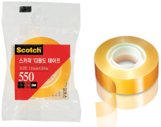 3M 스카치 다용도테이프리필 550, 12개, (12mmx20M)N3424700
