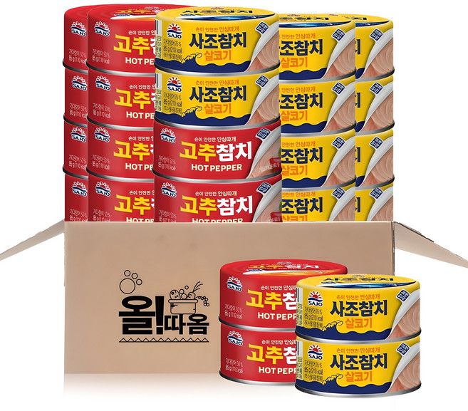 사조 살코기참치 85g 12p + 고추참치 85g 12p, 1세트