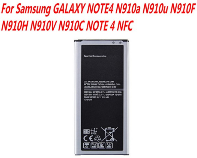 삼성 호환 호환 노트 4 N910 V/ P 참고 NFC EB-BN910BBK 3220mAh 용 새 배터리