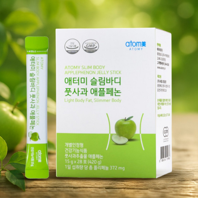 애터미 풋사과 애플페논 다이어트 젤리스틱(15gX28포), 15g, 1개