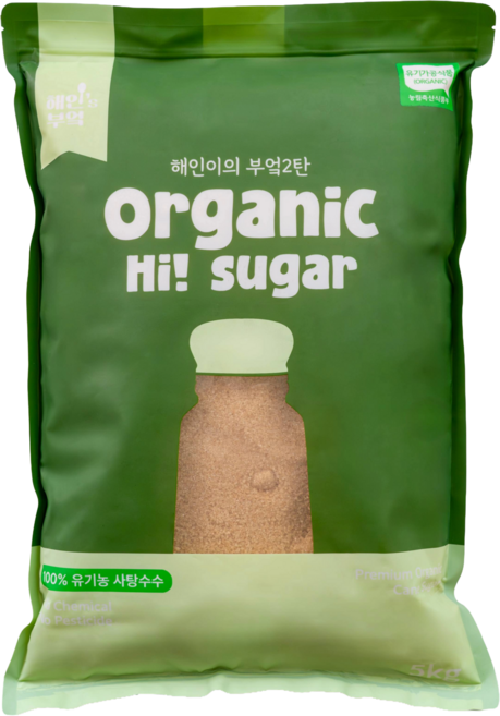 브라질 친환경 유기농 비정제 원당 설탕, 1개, 5kg
