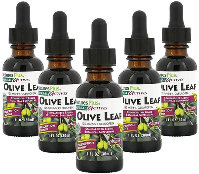 네이처스플러스 허브 액티브 올리브 잎 무알코올 125mg 1fl oz, 5개, 30ml - 쿠팡