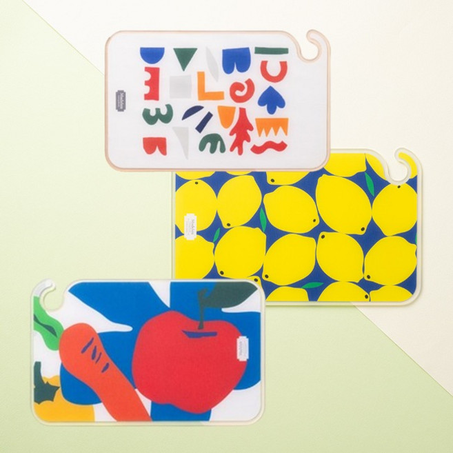 마들린 TPU 항균 위생 유아 양면 캠핑 핸드메이드 그림양면도마 시리즈 소사이즈, 당근과사과, 1개