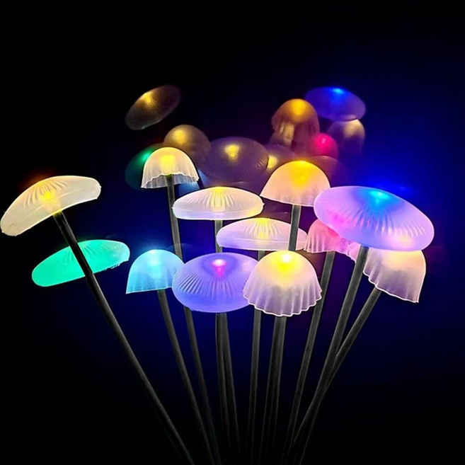 HK sell 무드쉘 태양광 버섯 LED 조명 야외 정원 말뚝 장식등, 컬러등