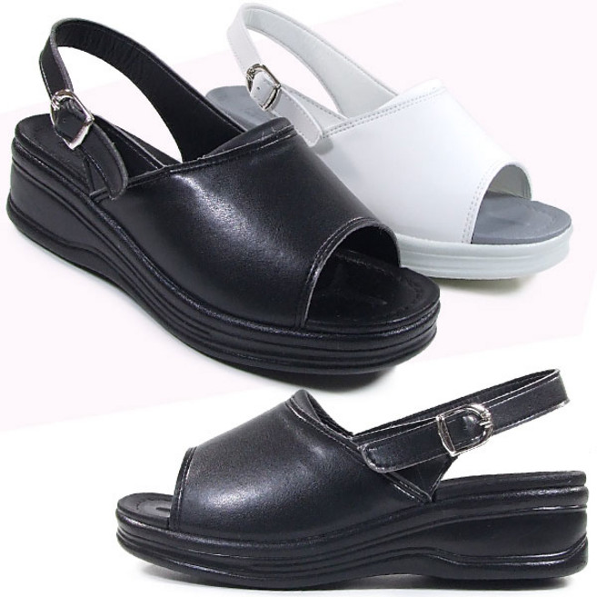 [슈엔몰] TN608 / [225~255] 4cm통굽 발편한 쿠션바닥 여성 간호사 샌들 병원 간호사화 신발