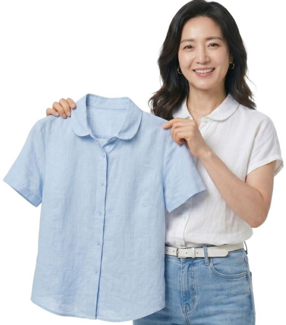린넨블라우스 추천 TOP10 — LiveOnLive 여성 여름 반팔 셔츠 라운드 카라
