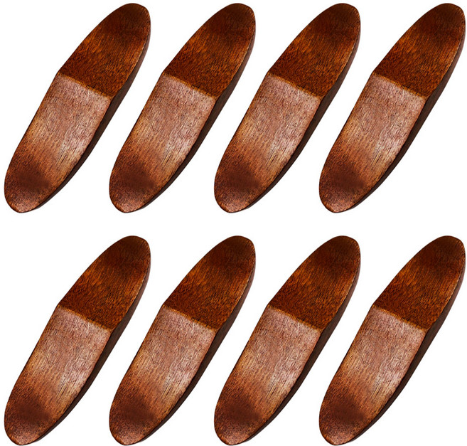 트윈 원목 수저 받침 나무 우드 받침대, 브라운 8개 세트, 8개