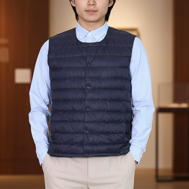 6위 - 남자 오리털 경량 패딩조끼 이너 덕다운 베스트 패커블