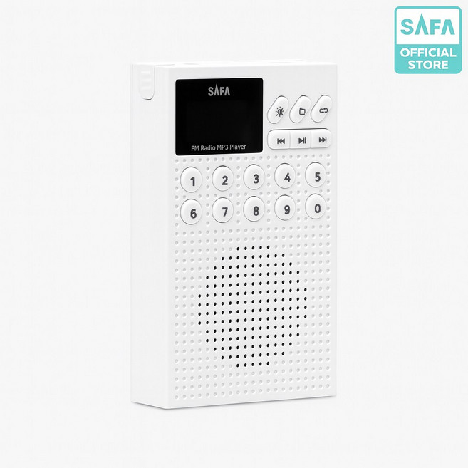 SAFA 휴대용 가정용 라디오 MP3 충전식 FM 미니 트로트, 화이트