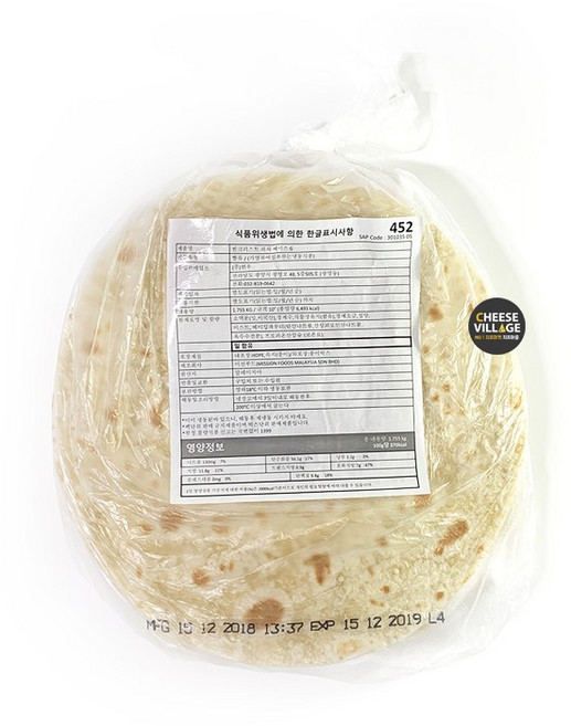 미션 씬도우 13인치 피자도우 드라이아이스 포장, 1개, 2.625kg