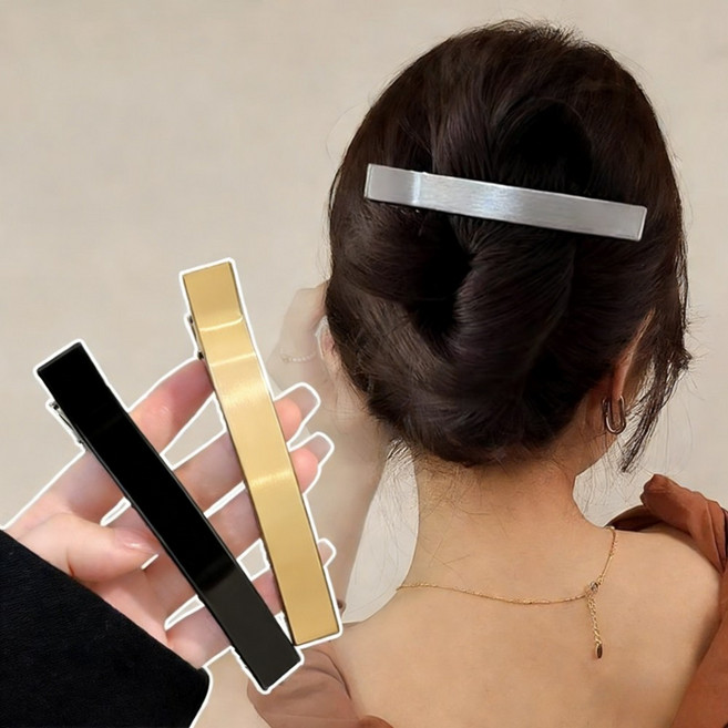 무광 메탈 빅사이즈 집게핀 일자집게핀 3종세트