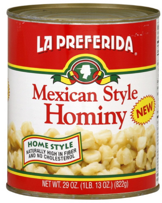 라 프리페리다 호미니 멕시칸 스타일 29온스 (12팩) La Preferida Hominy Mexican Style 29-ounces (Pack of12), 1개, 822g