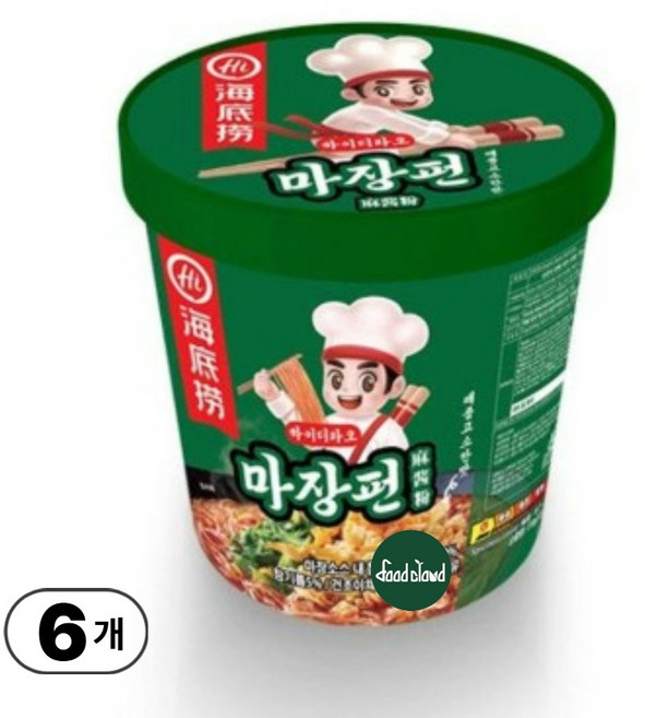 하이디라오 마장펀 누들컵 130g, 6개