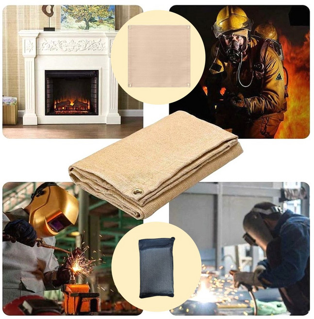 제노랩 캠핑 초대형 1Mx1M 버너 방염매트 방염포 화로대받침대 100x100cm 파우치포함, 1세트