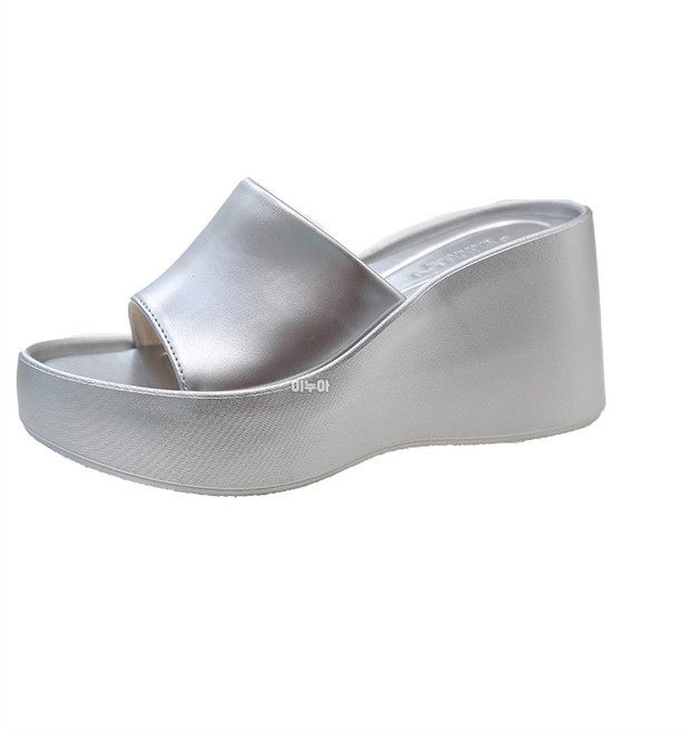 여성 통굽 슬리퍼 플랫폼 슬리퍼힐 8cm