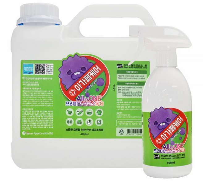 아가페케어 뿌리는 살균소독제 + 세트, 1세트, 4000ml