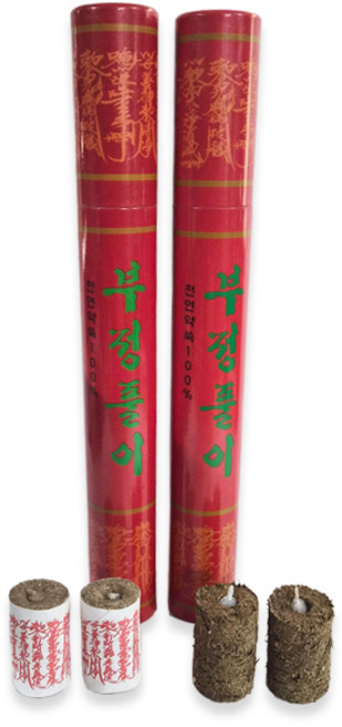 대롱쑥부정풀이(2종) 액운치기 부정치기 무속용품 부정거리, 1개, 대롱쑥부정풀이(부적있음)