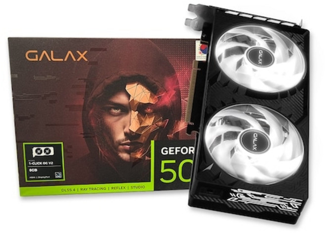 갤럭시 GALAX 지포스 RTX 5050 BLACK OC V2 D6 8GB DUAL HDMI