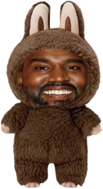 칸예예 칸부부 예부부 병맛 인형 키링, 1개, 브라운-예부부