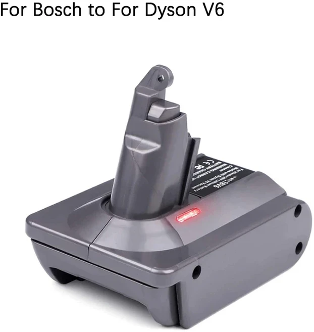 호환Bosch 18V 리튬 배터리 용 어댑터 BAT609 BAT618 다이슨 핸드 헬드 진공 청소기 V6 V7 V8 용으로 변환, 01 China Mainland, 02 For Bosch to V6
