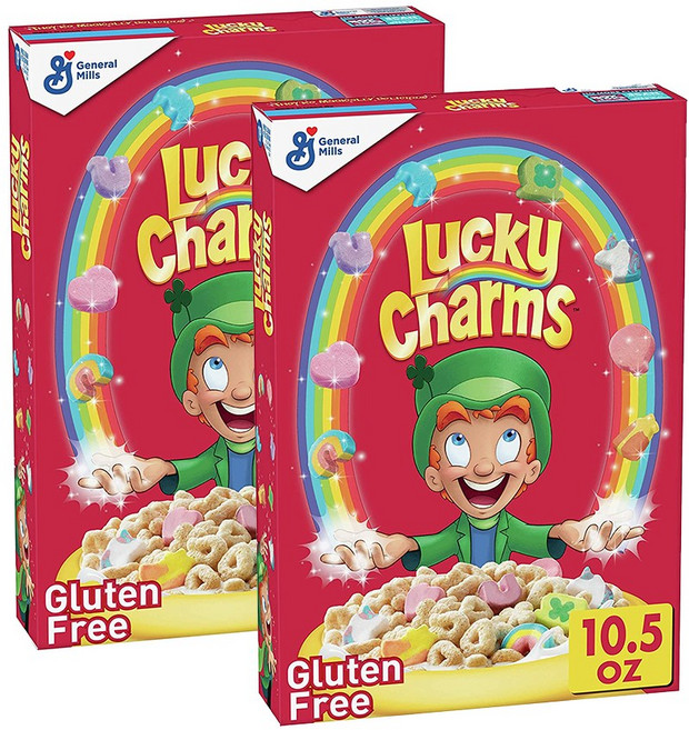 제네럴밀스 럭키 참 오트 시리얼 매지컬 유니콘 마시멜로, 297g, 2개