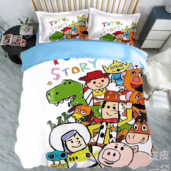 토이스토리 이불 커버 세트 랏소베어 세트 베개 침구, AI