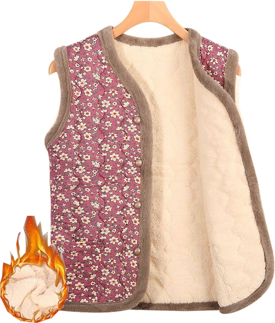 셀럽당 추동 엄마 조끼 중년 여 기모 따뜻한 조끼 모던 작은 조끼C02750