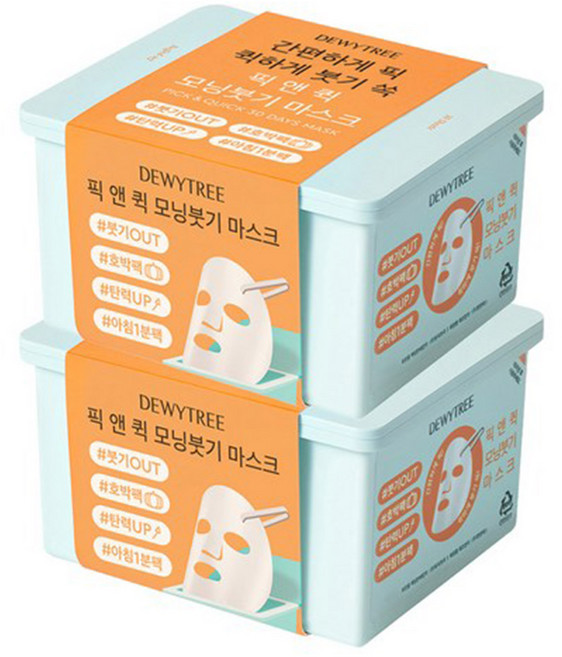 듀이트리 픽앤퀵 뽑아쓰는 마스크 모닝붓기, 30개입, 2개