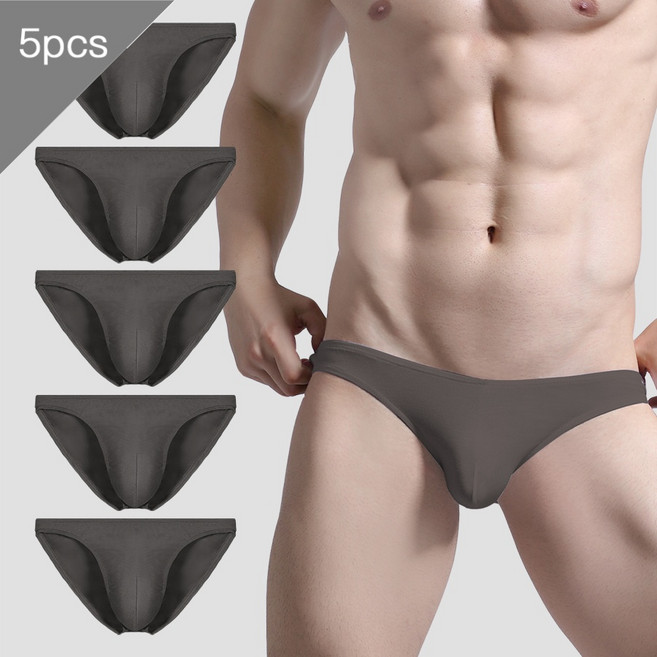 5개입남브리프 남삼각팬티 U볼록모달 얇은스판섹시 로우웨스트슬림팬티