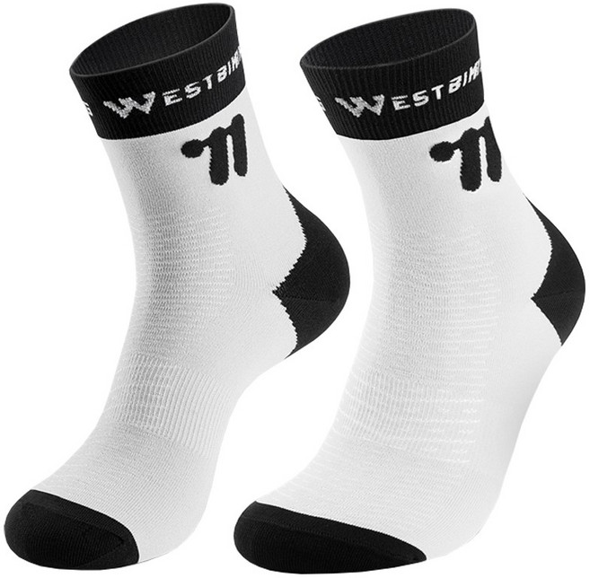 시그니처베이지 야광 반사 기능성 자전거 스포츠 양말 YPZ053, 1개, 화이트블랙