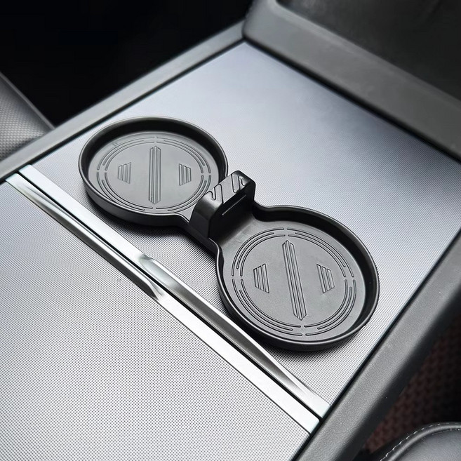 누비엘라 테슬라 실리콘 컵홀더 보호패드, 블랙, 1개